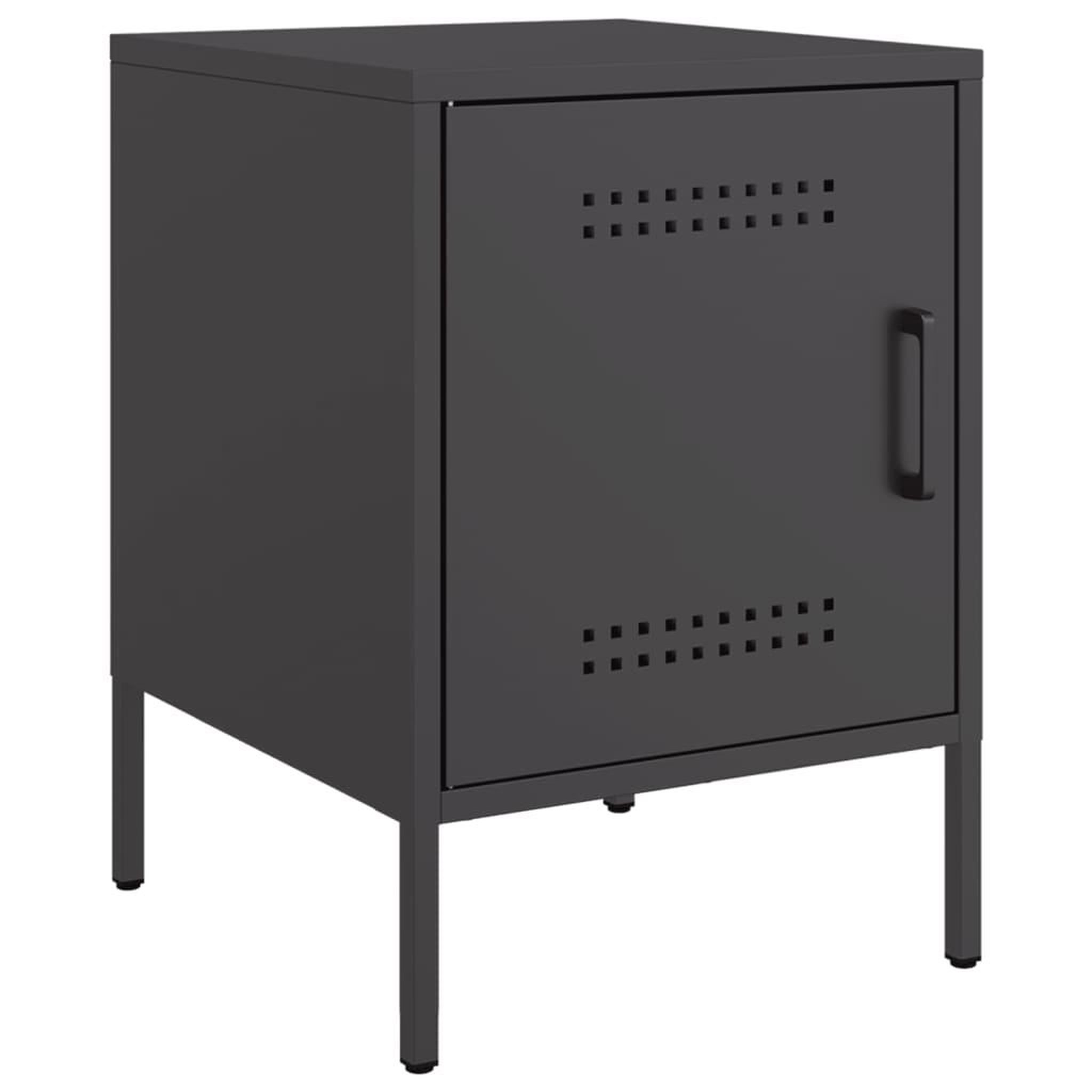 Voir la diapositive 2 : VIDAXL Table de chevet noir 36x39x50,5 cm acier