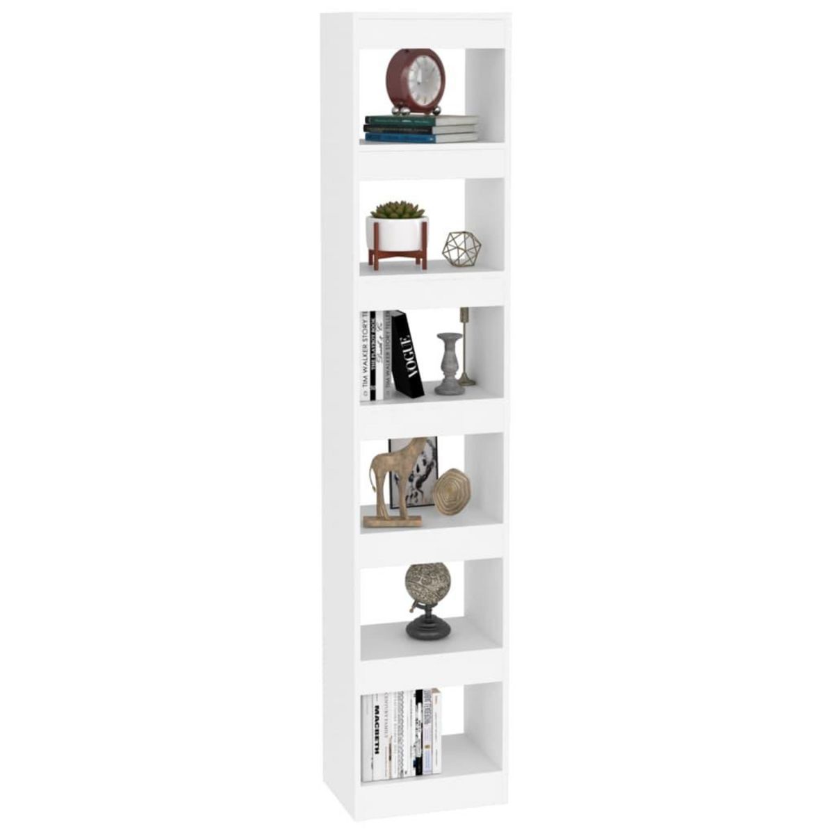 VIDAXL Bibliotheque/Separateur de piece Blanc 40x30x198 cm