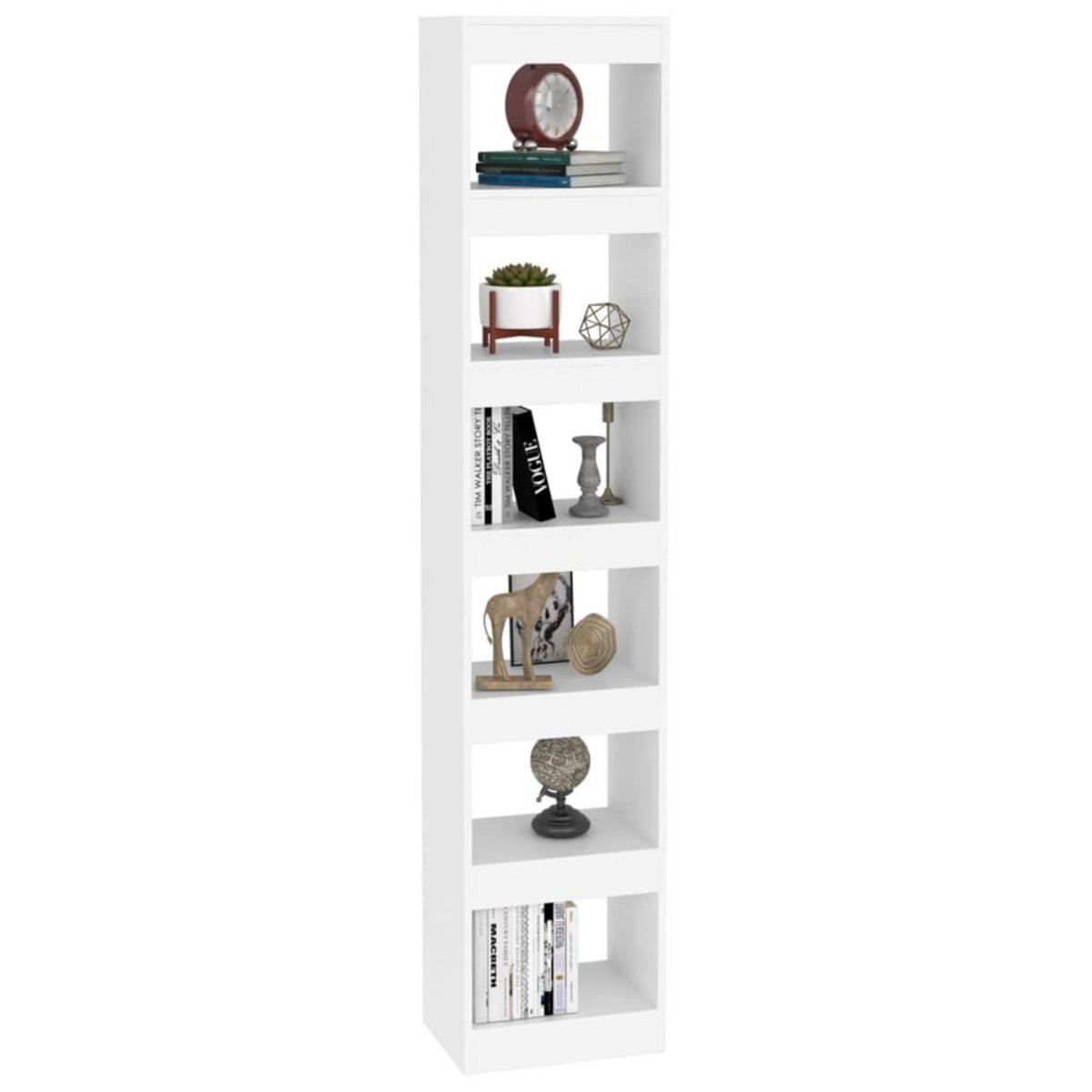 VIDAXL Bibliotheque/Separateur de piece Blanc 40x30x198 cm