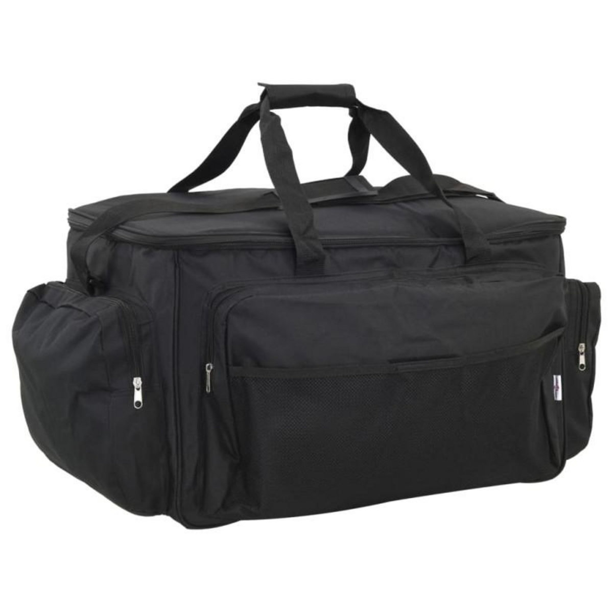 VIDAXL Sac de pêche imperméable noir tissu oxford
