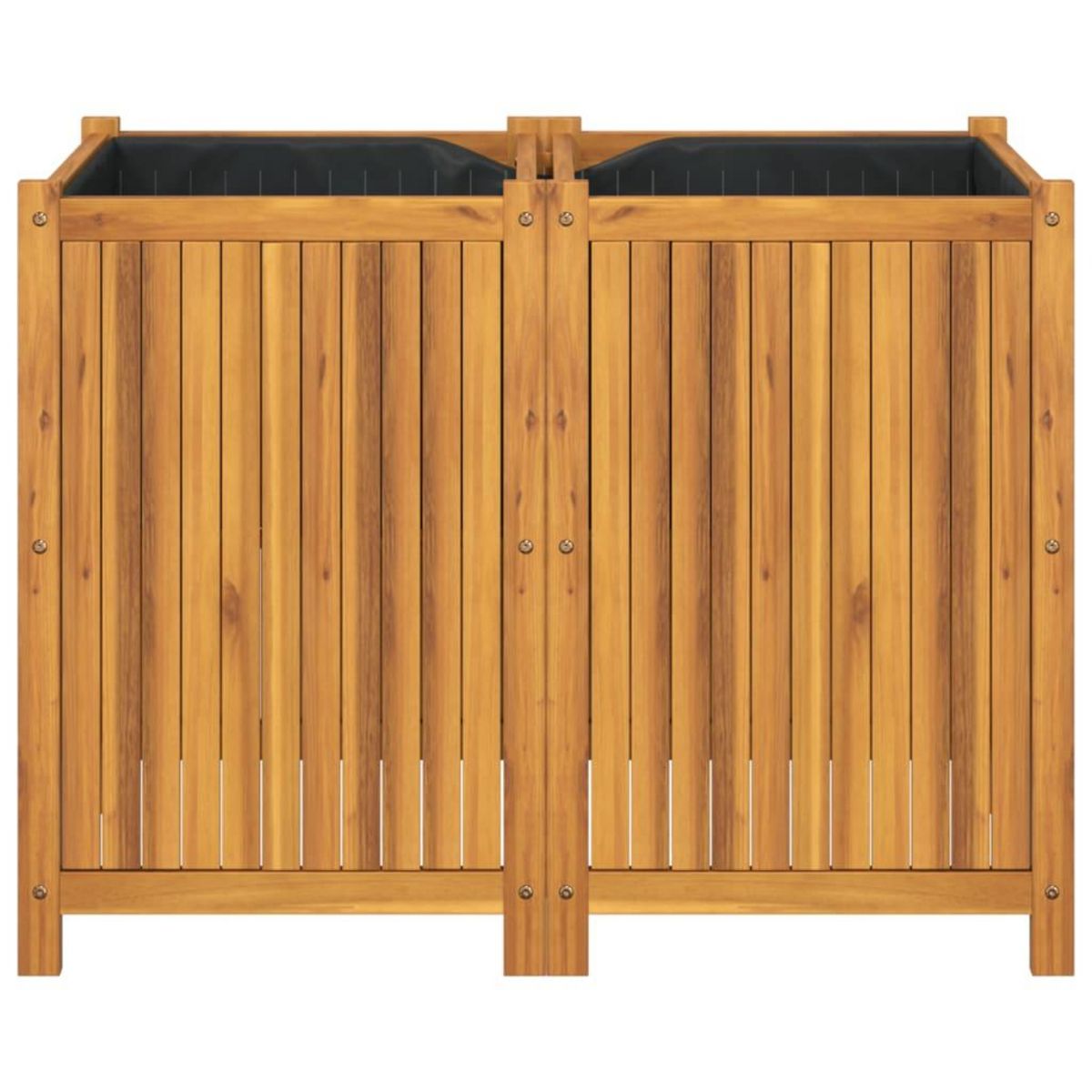 VIDAXL Jardiniere avec doublure 100x50x75 cm bois massif d'acacia