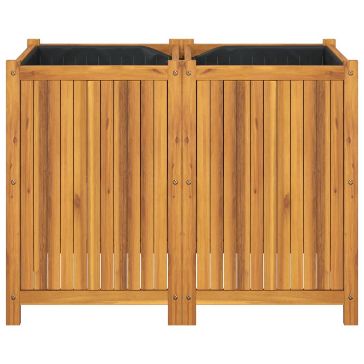 VIDAXL Jardiniere avec doublure 100x50x75 cm bois massif d'acacia