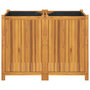 Voir la diapositive 4 : VIDAXL Jardiniere avec doublure 100x50x75 cm bois massif d'acacia
