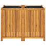 Voir la diapositive 4 : VIDAXL Jardiniere avec doublure 100x50x75 cm bois massif d'acacia