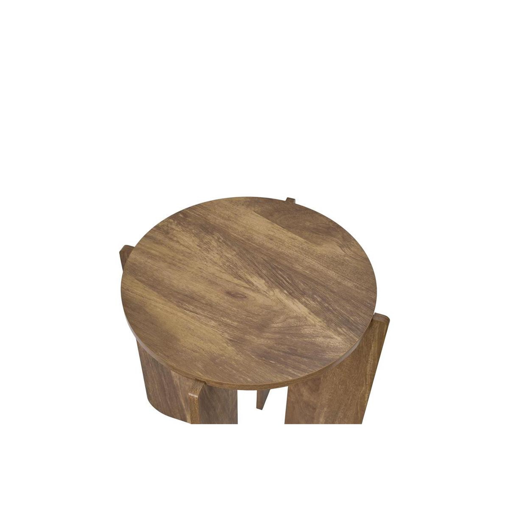 Voir la diapositive 5 : The Home Deco Factory Table d'appoint ronde  heritage  50cm marron