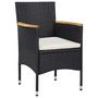 Voir la diapositive 2 : VIDAXL Chaises a manger de jardin lot de 2 Resine tressee Noir