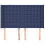 Voir la diapositive 3 : VIDAXL Tete de lit avec oreilles Bleu 147x16x118/128 cm Tissu
