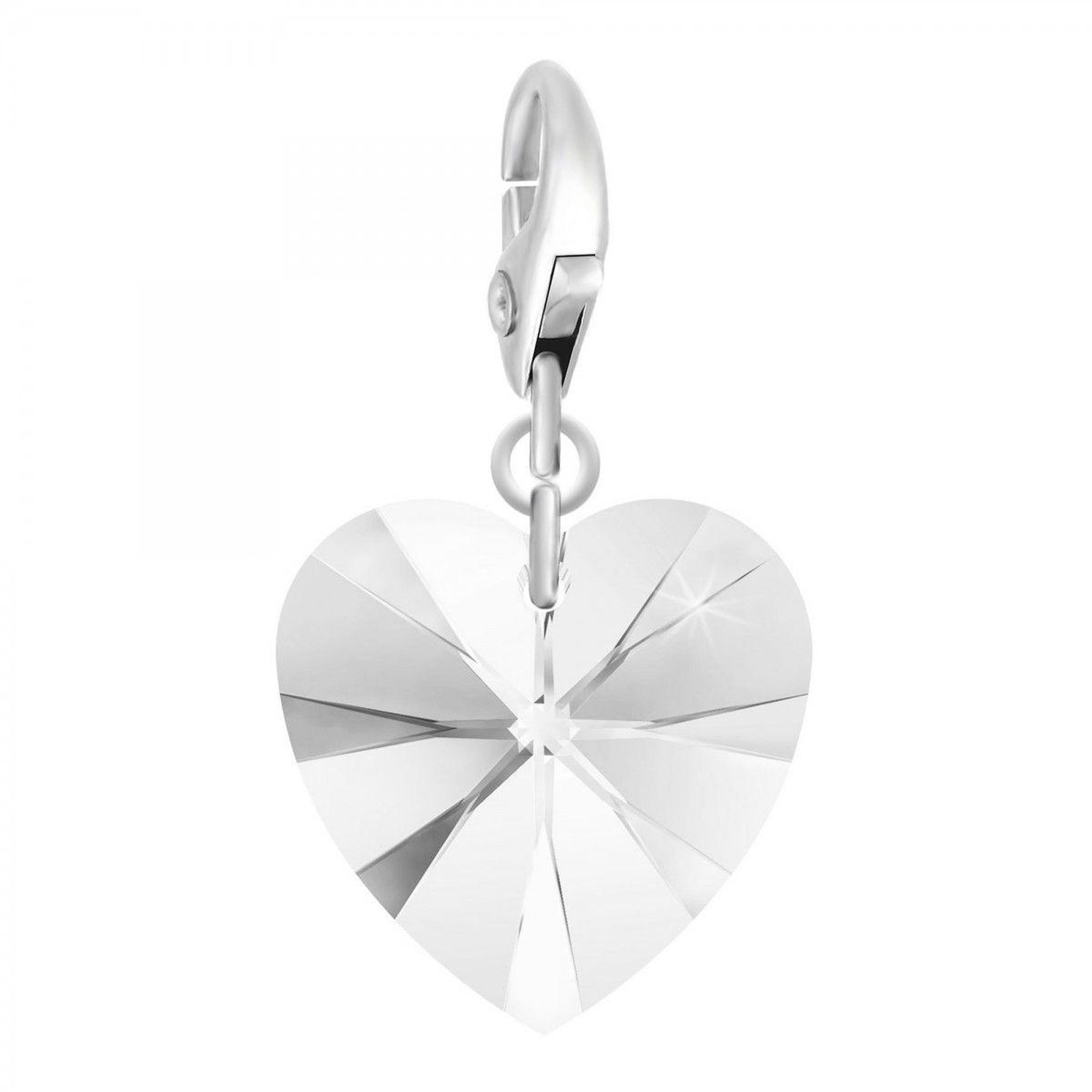 SC CRYSTAL Charm coeur SC Crystal orné de Cristaux scintillants