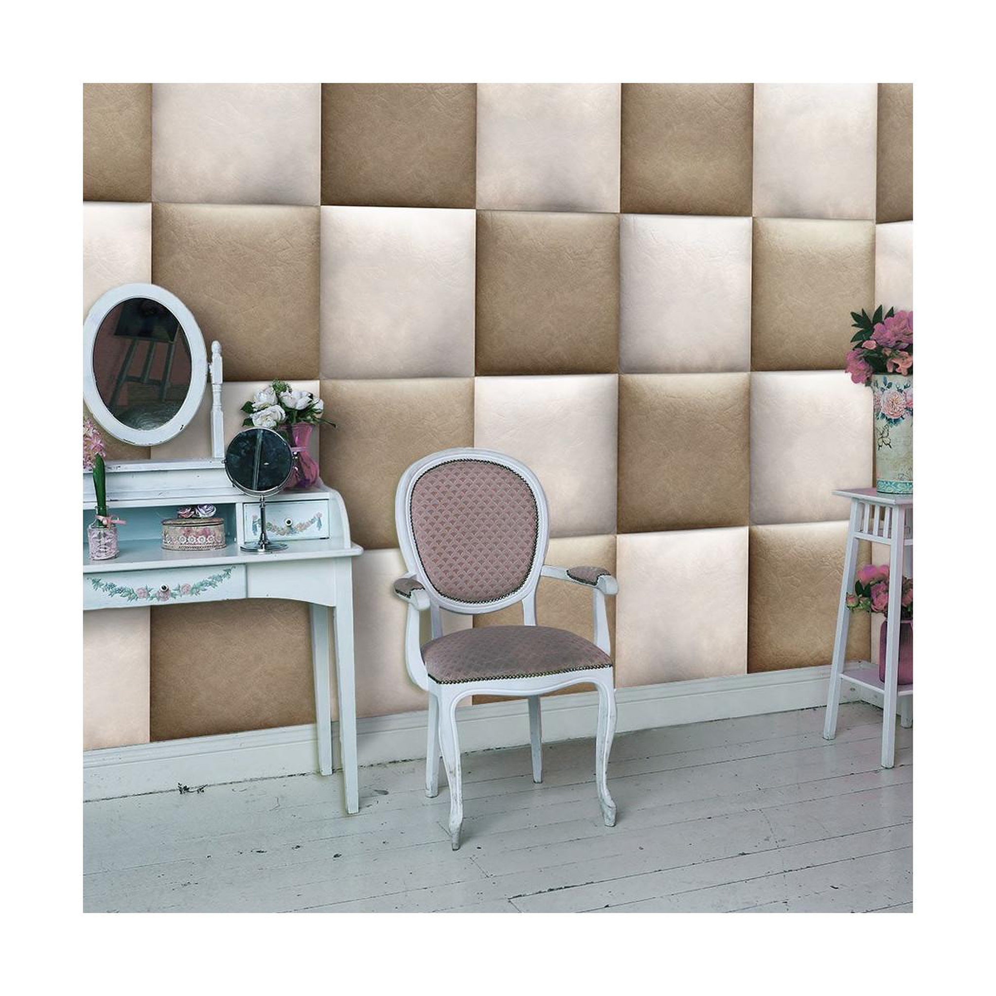 Paris Prix Papier peint  leather cushions  50x1000cm