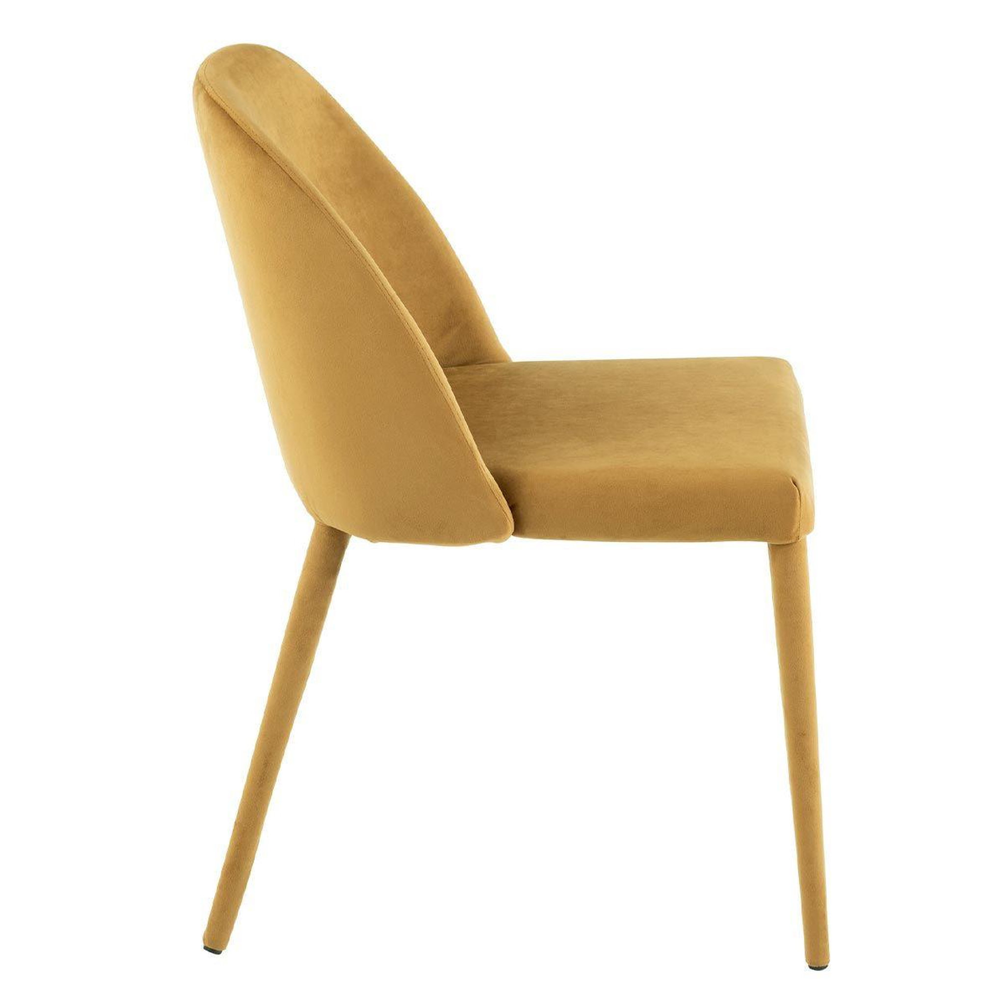 Voir la diapositive 3 : J-LINE Chaise design  charlotte  81cm jaune ocre
