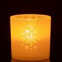 Voir la diapositive 3 : Paris Prix Photophore Design en Verre  Neige  15cm Blanc