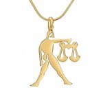 SC BOHEME Collier astrologie  Balance  SC Bohème en Acier Finement doré