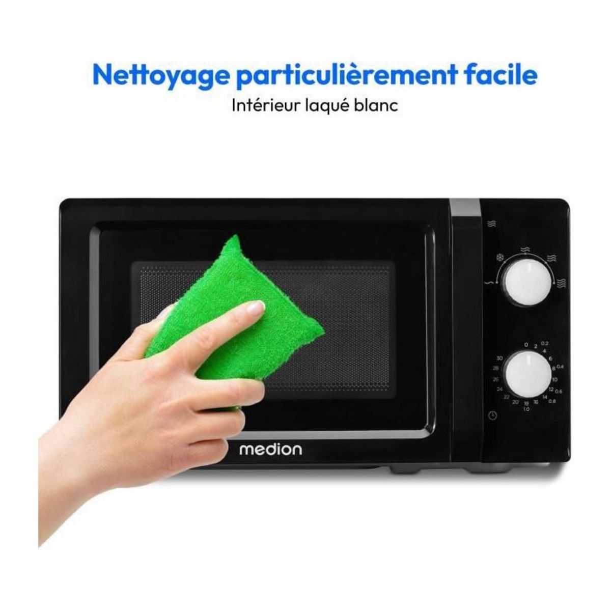 Style Me Up Four micro onde MEDION MD 11475 - Noir et blanc