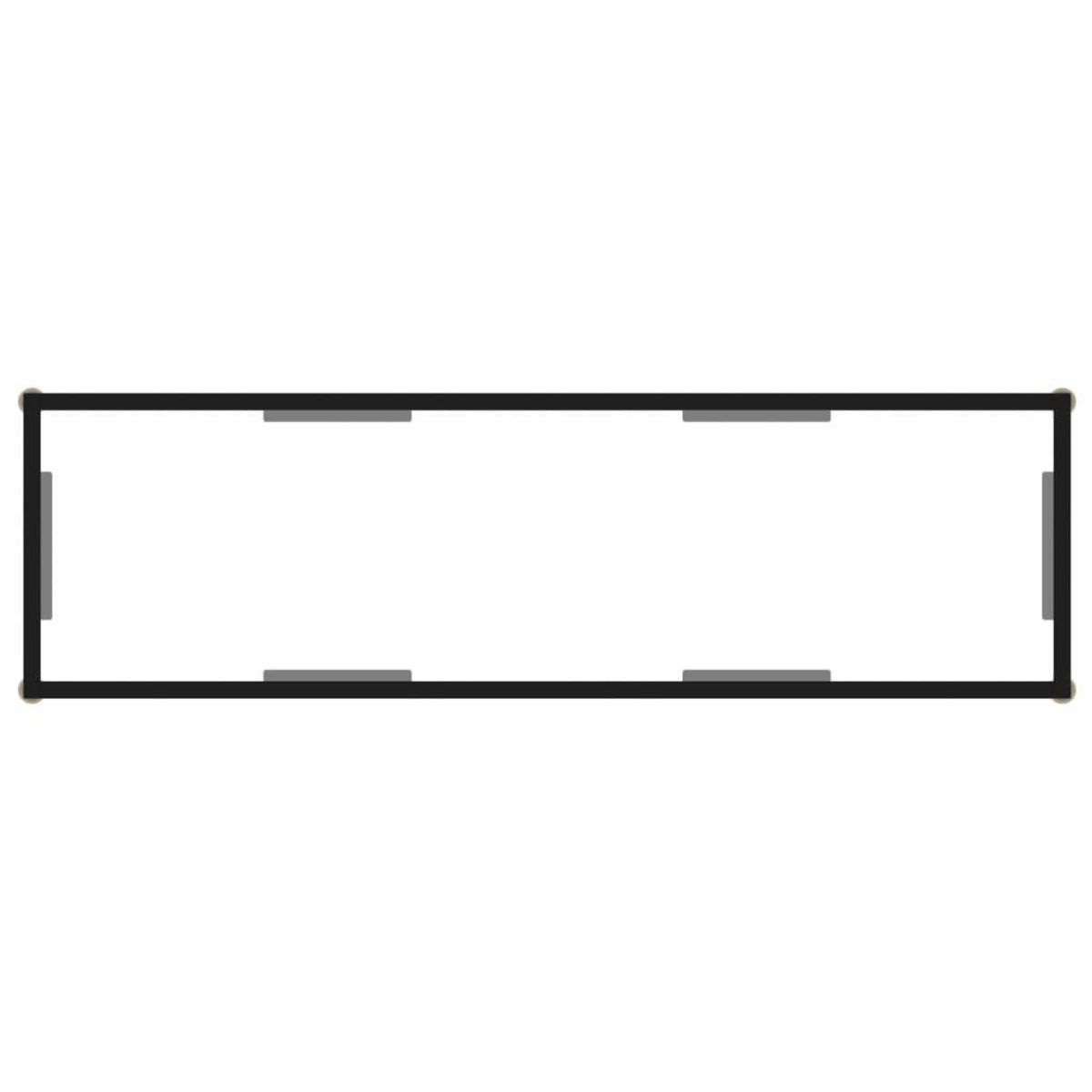 VIDAXL Table console Transparent 120x35x75 cm Verre trempe