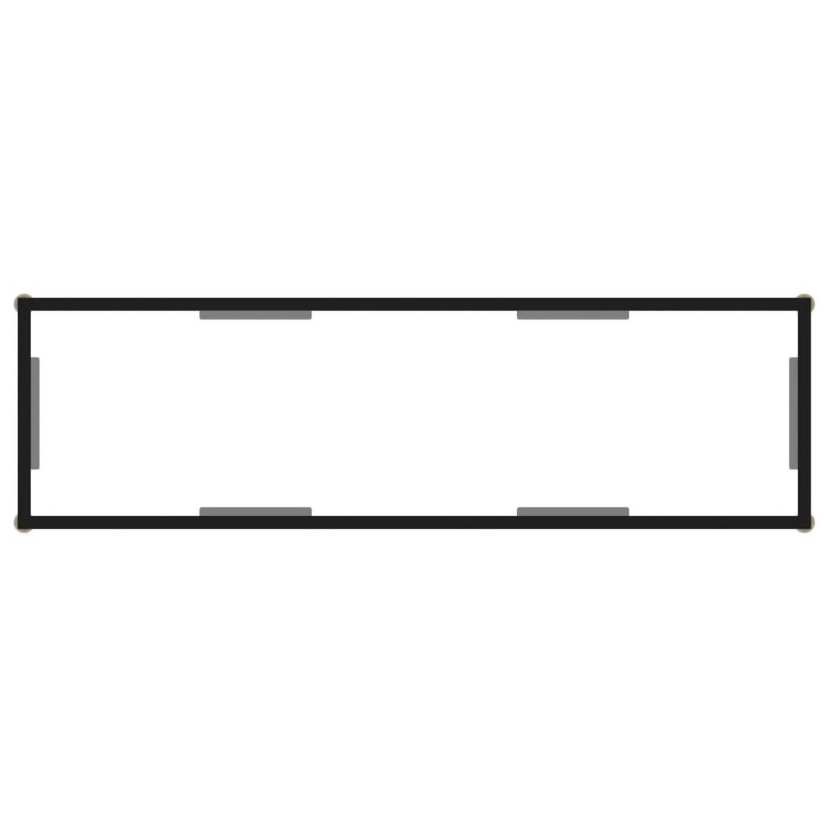 VIDAXL Table console Transparent 120x35x75 cm Verre trempe