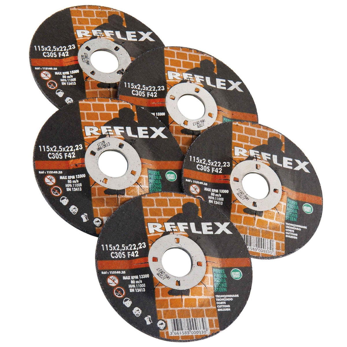 Leman Disques pour materiaux Ø 115 mm 5 pièces