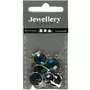  6 pendentifs pour bijoux 15 à 20 cm - Turquoise et doré
