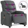 Voir la diapositive 2 : VIDAXL Fauteuil de massage inclinable electrique gris similicuir