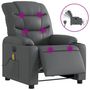 Voir la diapositive 2 : VIDAXL Fauteuil de massage inclinable electrique gris similicuir