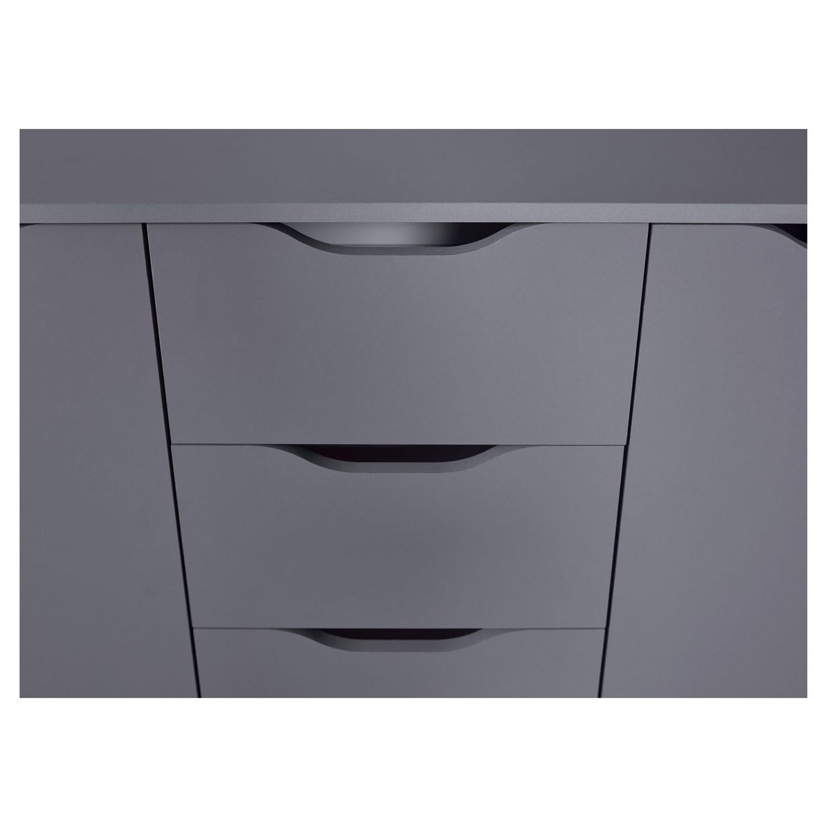 Commode meuble de rangement 2 portes 4 tiroirs  FALONE