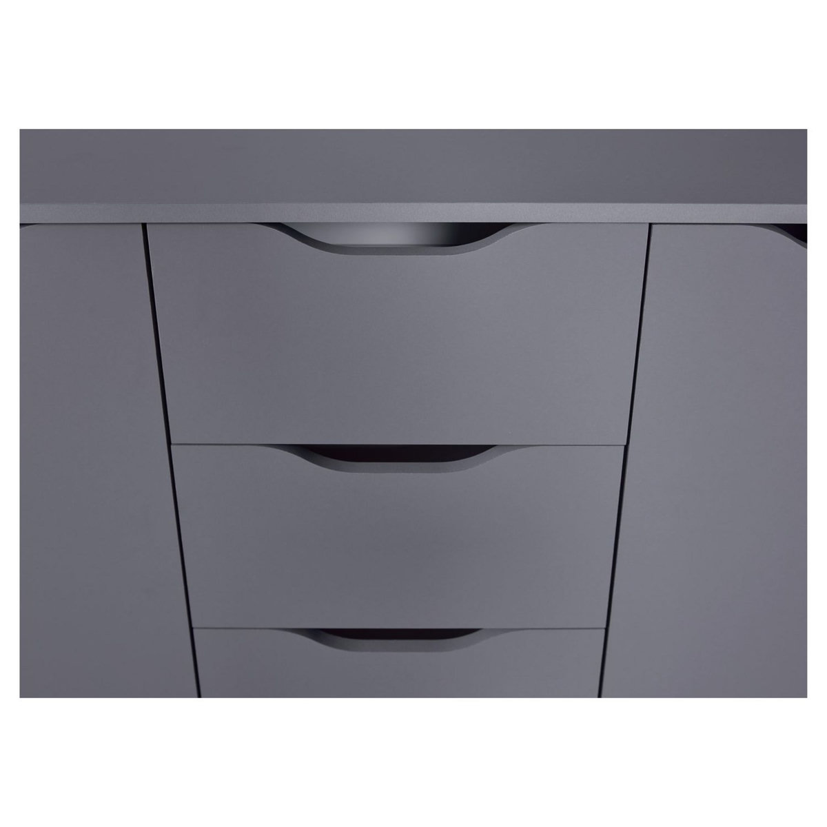 Commode meuble de rangement 2 portes 4 tiroirs  FALONE