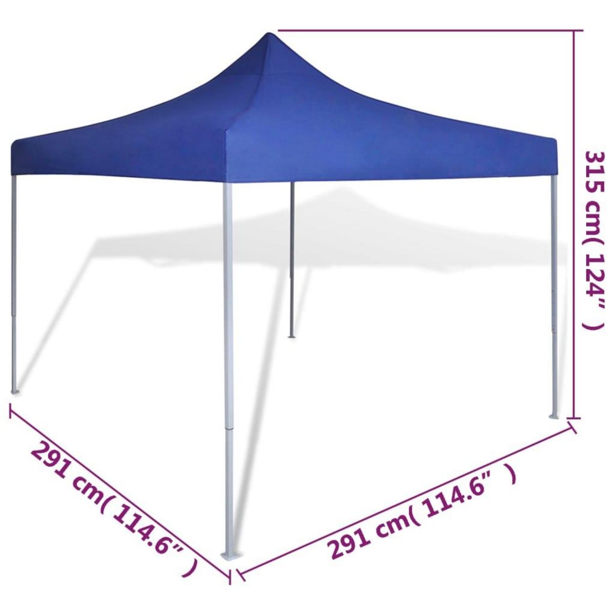 VIDAXL Tente pliable Bleu 3 x 3 m