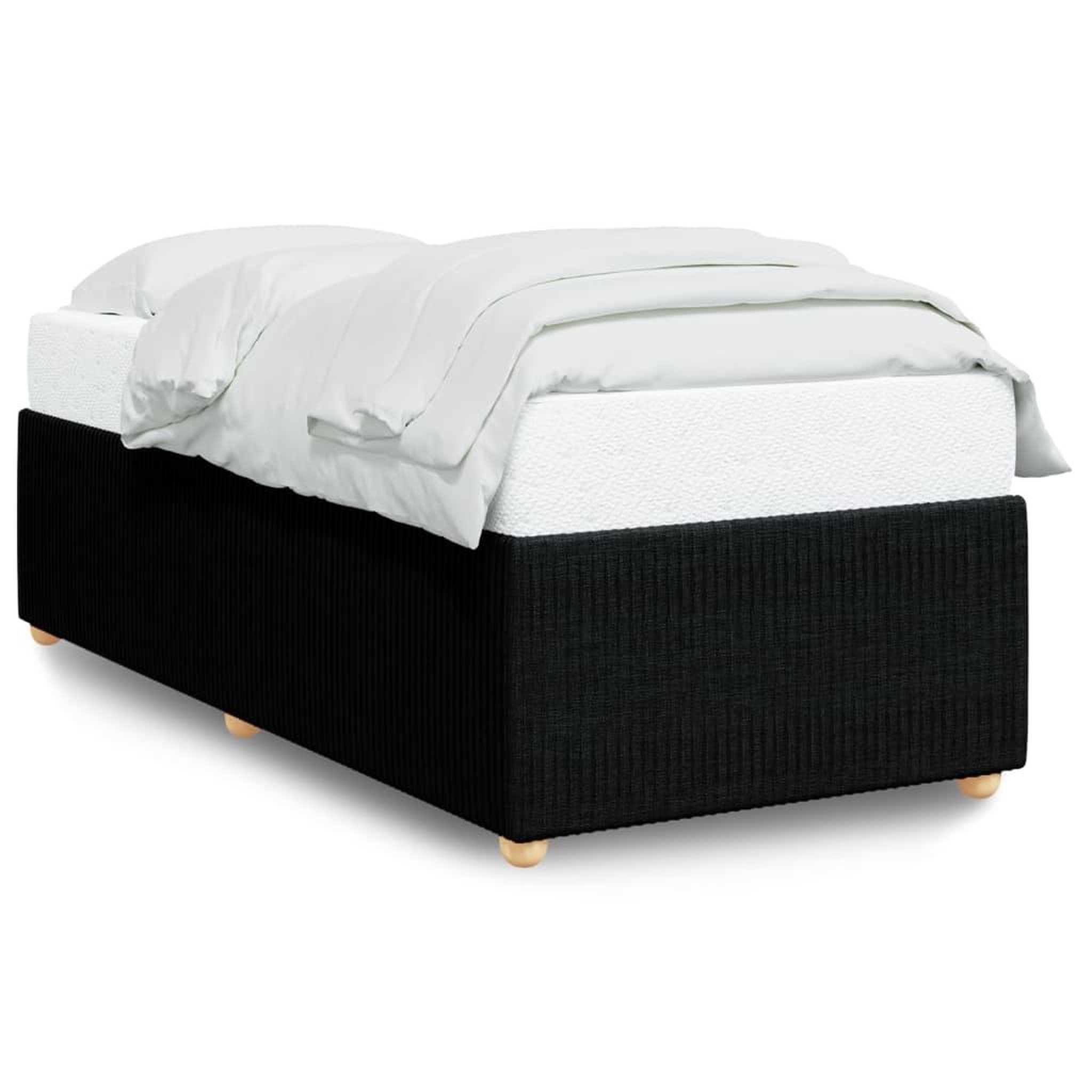 Voir la diapositive 2 : VIDAXL Cadre de lit sans matelas noir 80x200 cm tissu