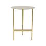 Voir la diapositive 2 : Paris Prix Table d'Appoint Ronde Design  Pema  54cm Or