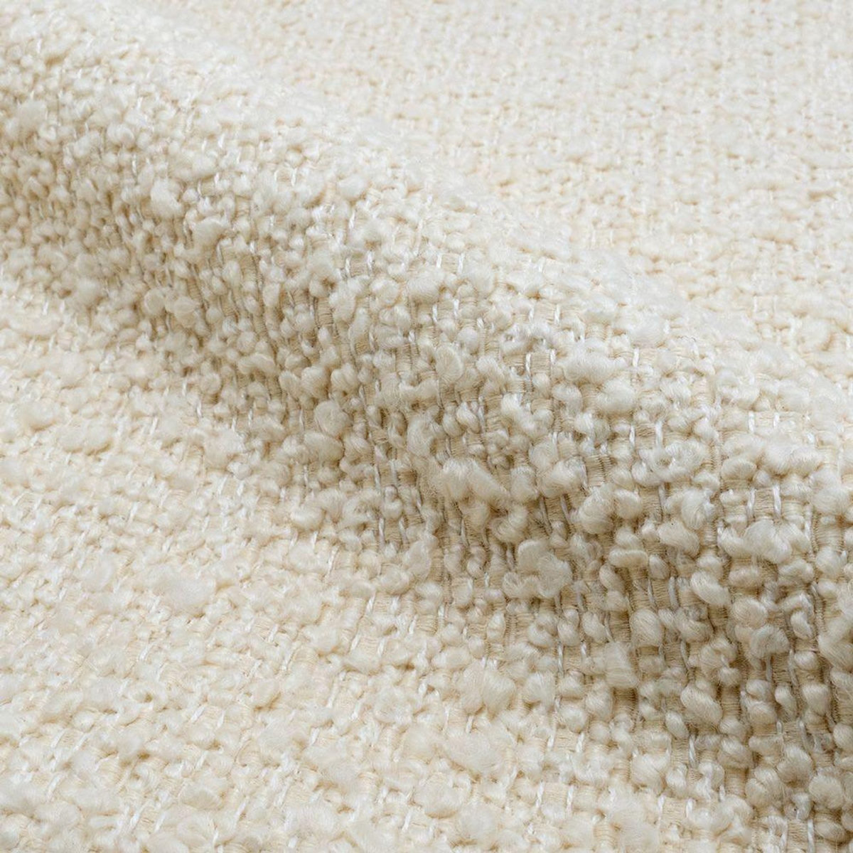 Rendez vous déco Lot de 2 chaises en tissu bouclé blanc cassé-Rona
