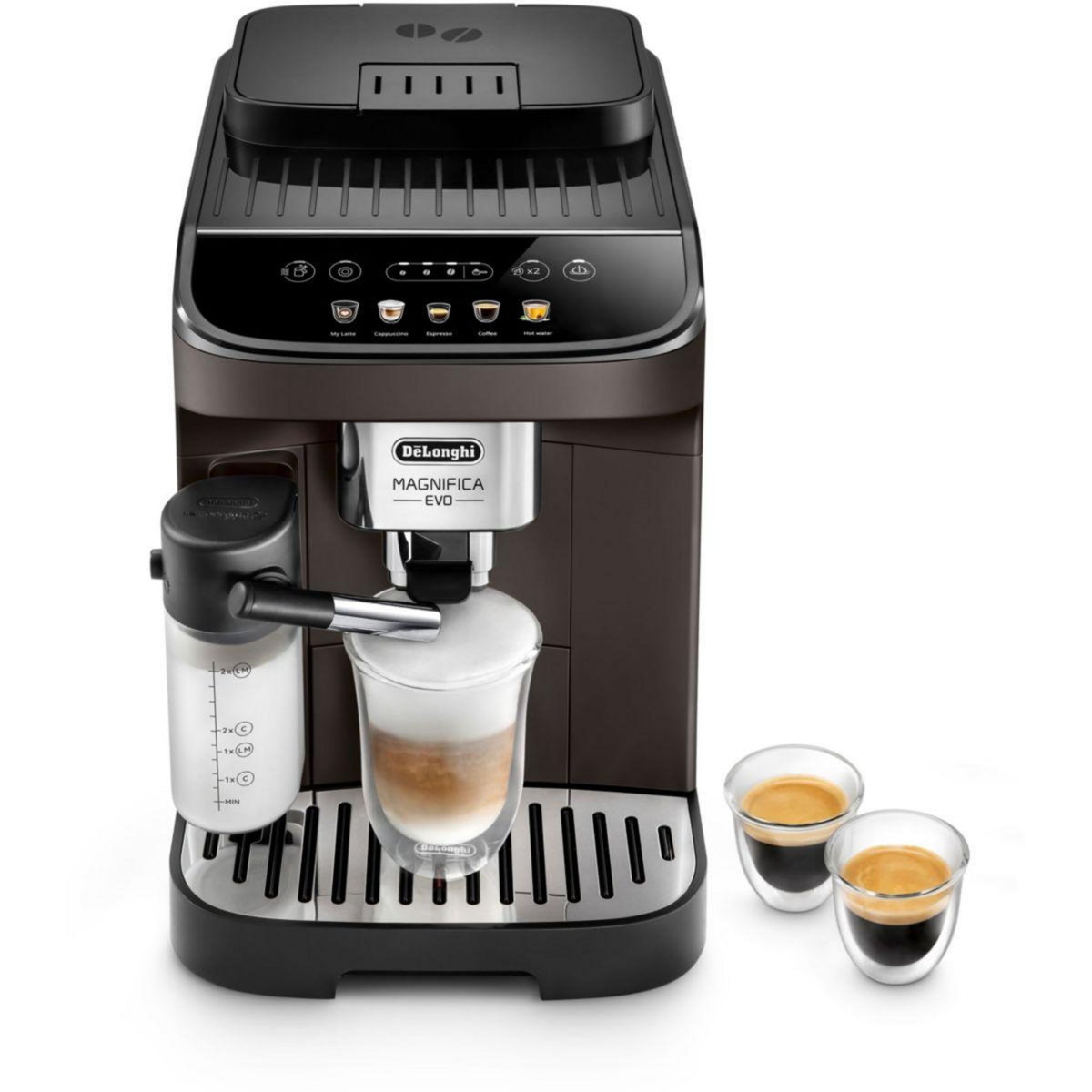 DELONGHI Expresso Broyeur Magnifica Evo ECAM293.61.BW My Latte marron