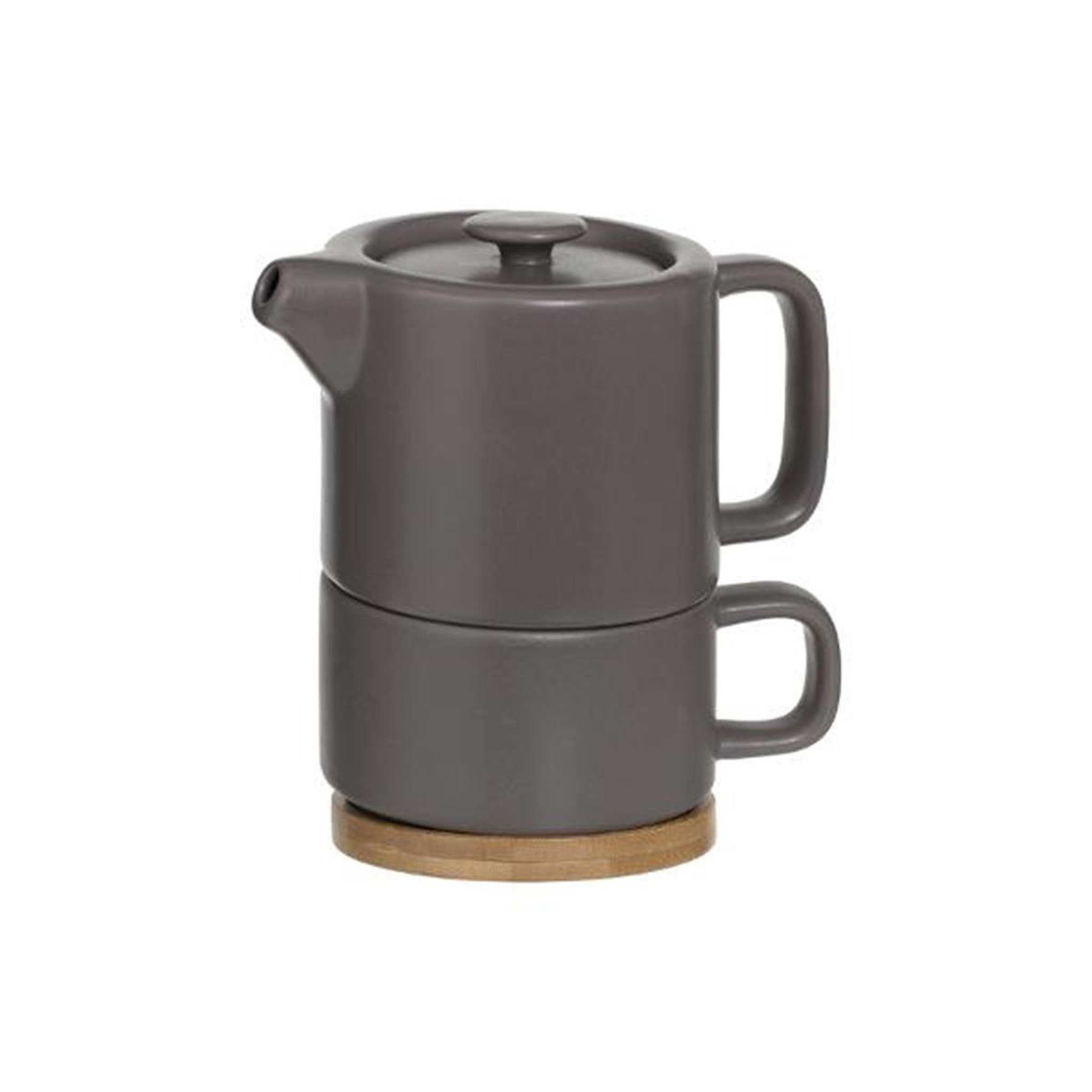 SECRET DE GOURMET Théière avec tasse  nature  40cl taupe