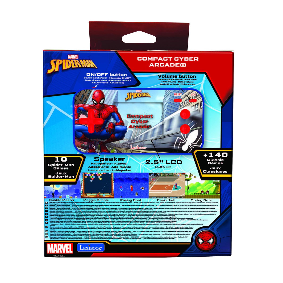 Lexibook Console de jeux portable couleur Spiderman Cyber Arcade Pocket