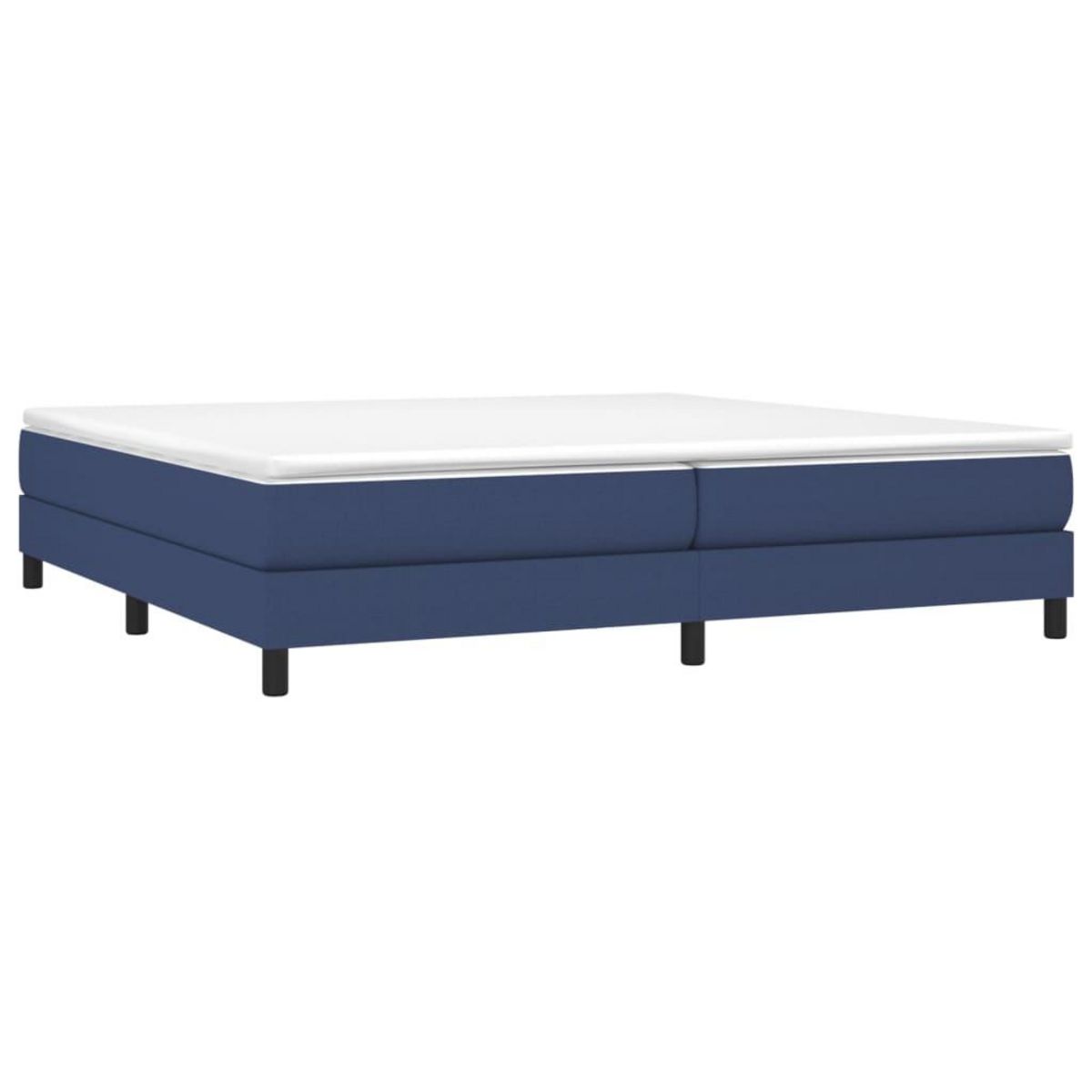 VIDAXL Sommier a lattes de lit avec matelas Bleu 200x200 cm Tissu