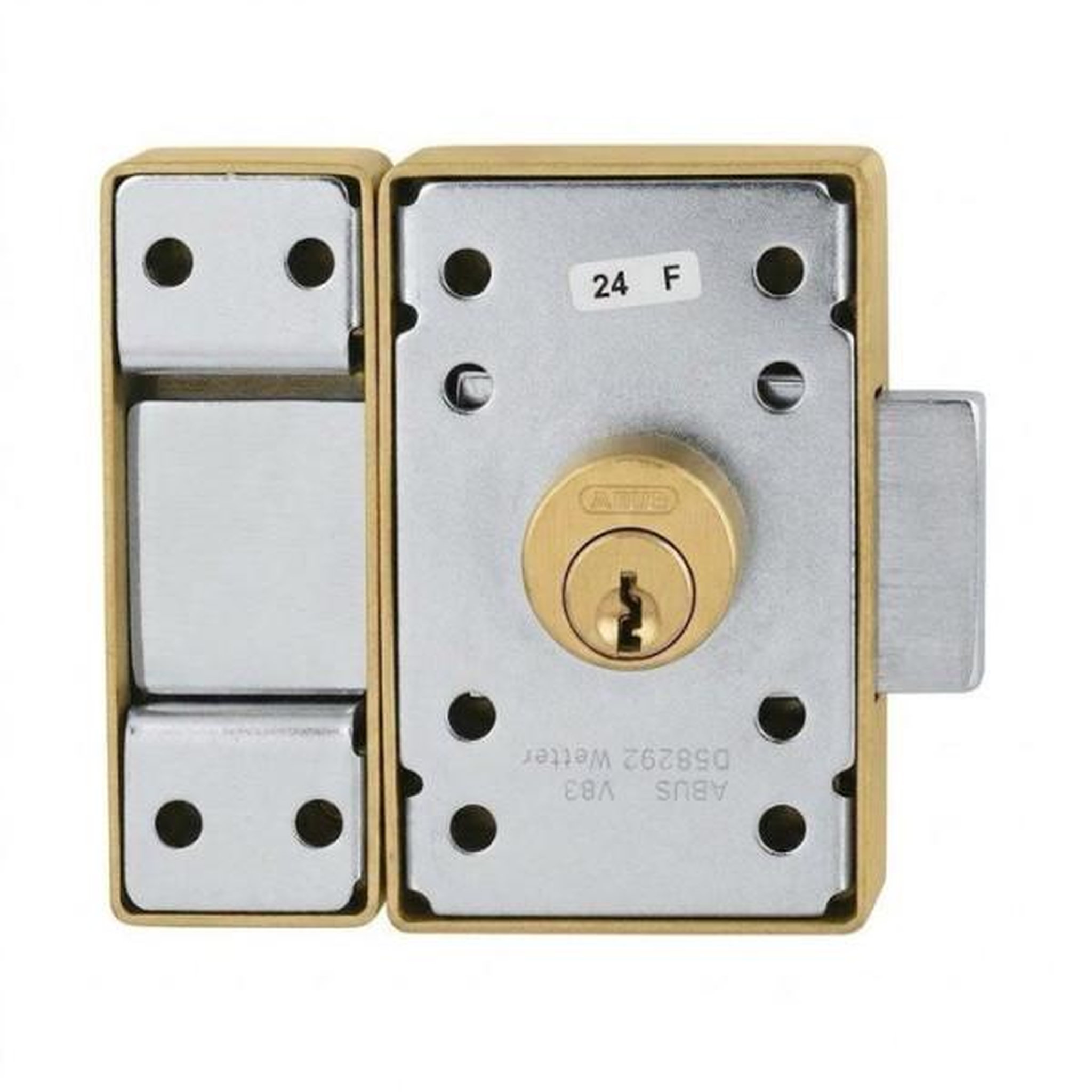ABUS Verrou de porte - ABUS - V83 CC 45 - Double cylindre - Bronze - Coffre acier