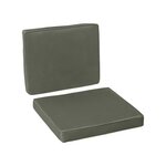 OUTSUNNY Coussins de fauteuil de jardin zippés déhoussables - galettes de chaise de jardin - épais rembourrage 7 cm - polyester haute densité gris