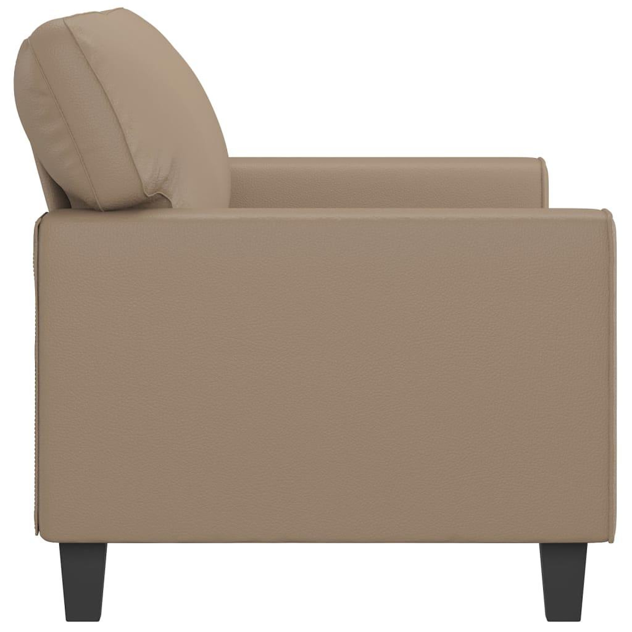 Voir la diapositive 4 : VIDAXL Canape a 2 places Cappuccino 140 cm Similicuir