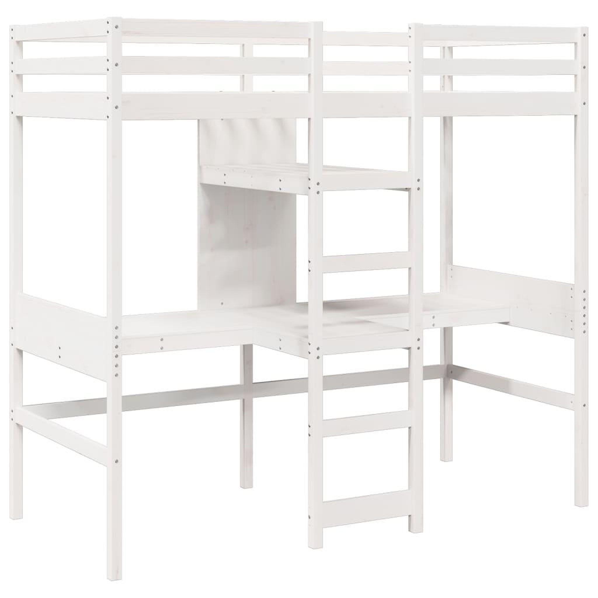 Voir la diapositive 3 : VIDAXL Cadre de lit superpose sans matelas blanc 75x190 cm pin massif