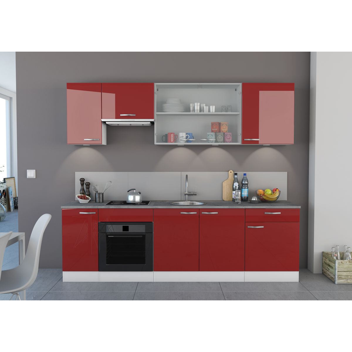 Meuble de cuisine haut RED, L60 cm, 1 porte