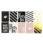 Paris Prix Lot de 10 Étiquettes Cadeaux  Festif  10cm Noir