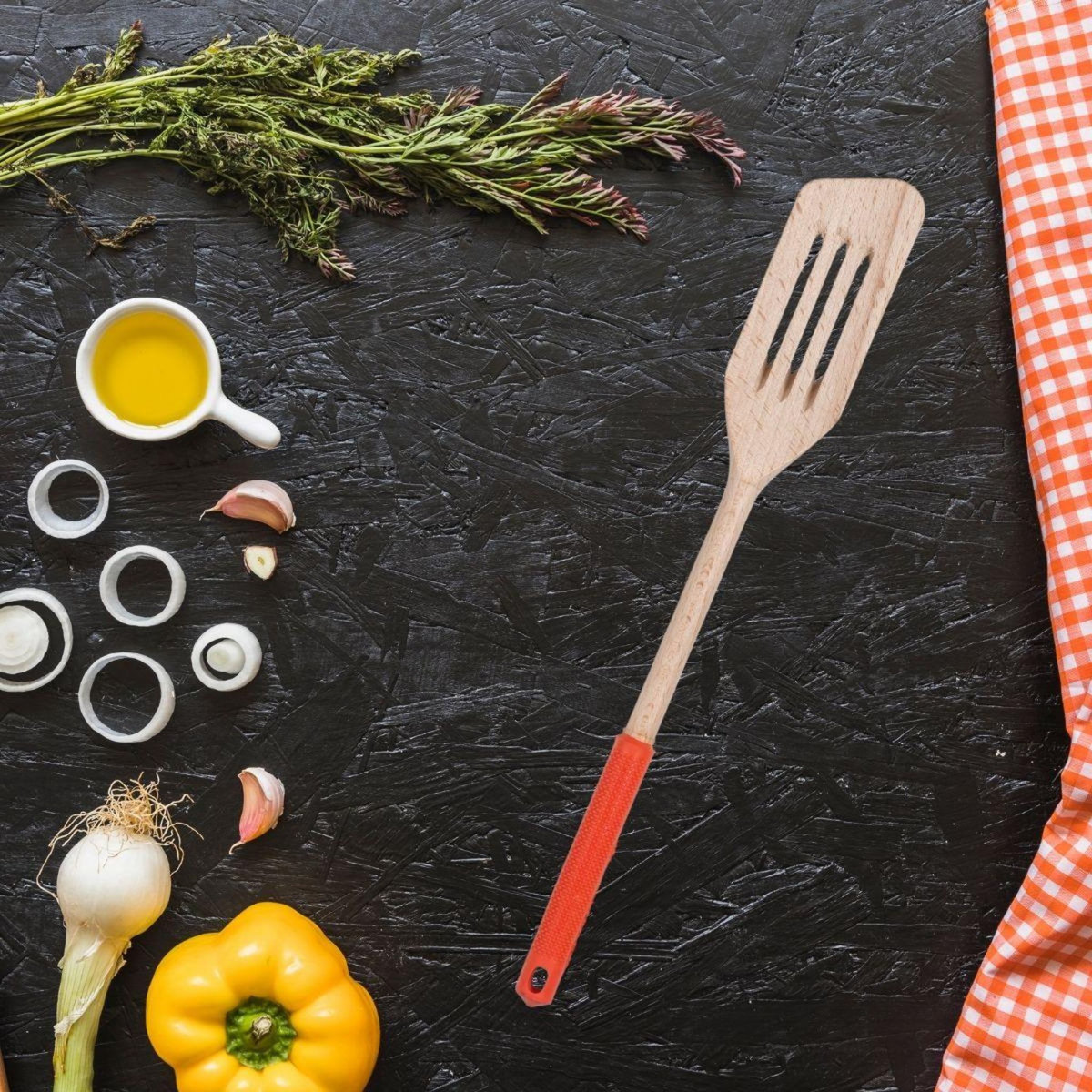 Fackelmann Spatule de cuisine ajourée 34 cm Fackelmann Wood Edition