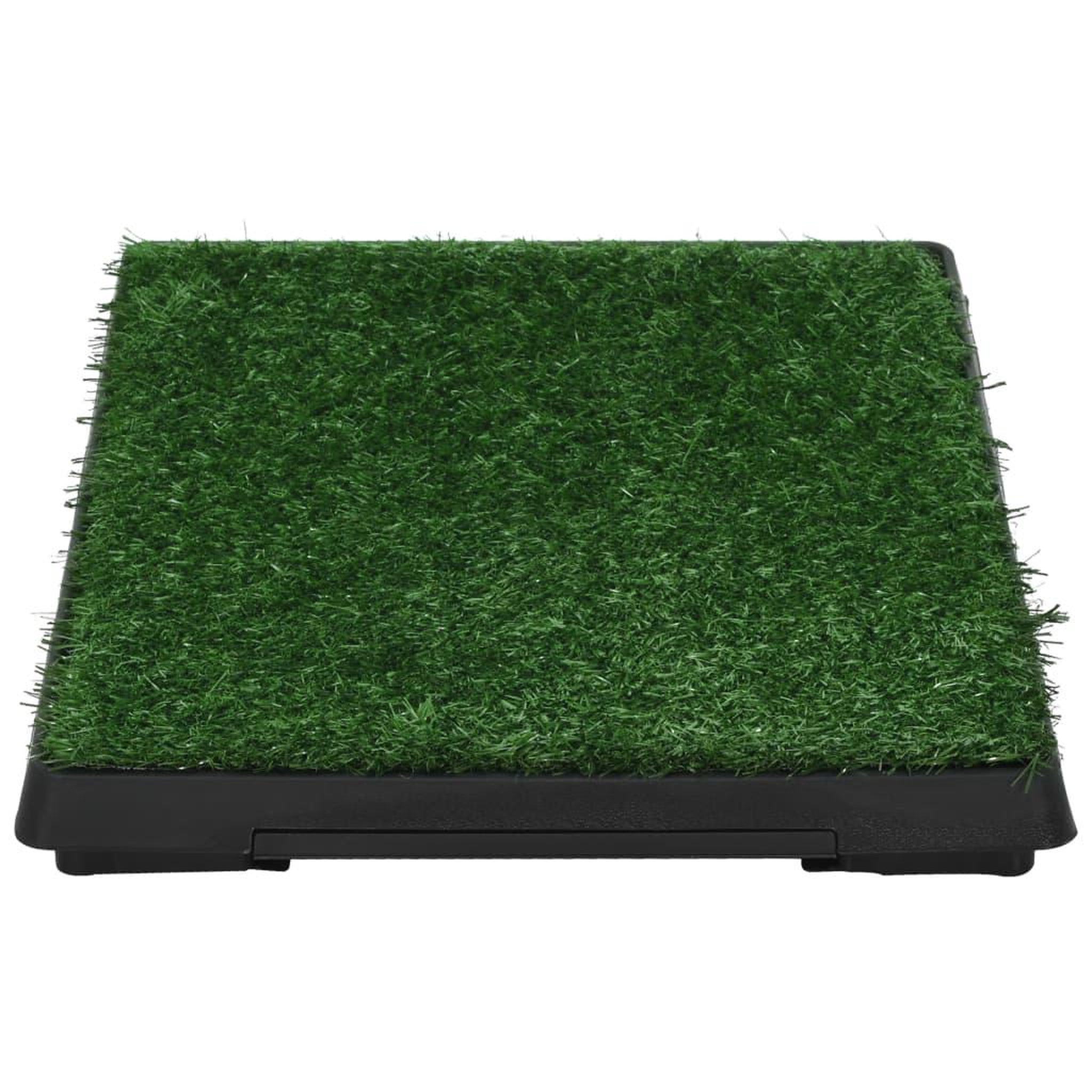 Voir la diapositive 4 : VIDAXL Tapis pour animaux 2 pcs avec plateau et gazon artificiel Vert
