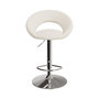 Voir la diapositive 6 : Rendez vous déco Lot de 2 chaises de bar en tissu bouclé crème 61/76,5 cm-Cloclo