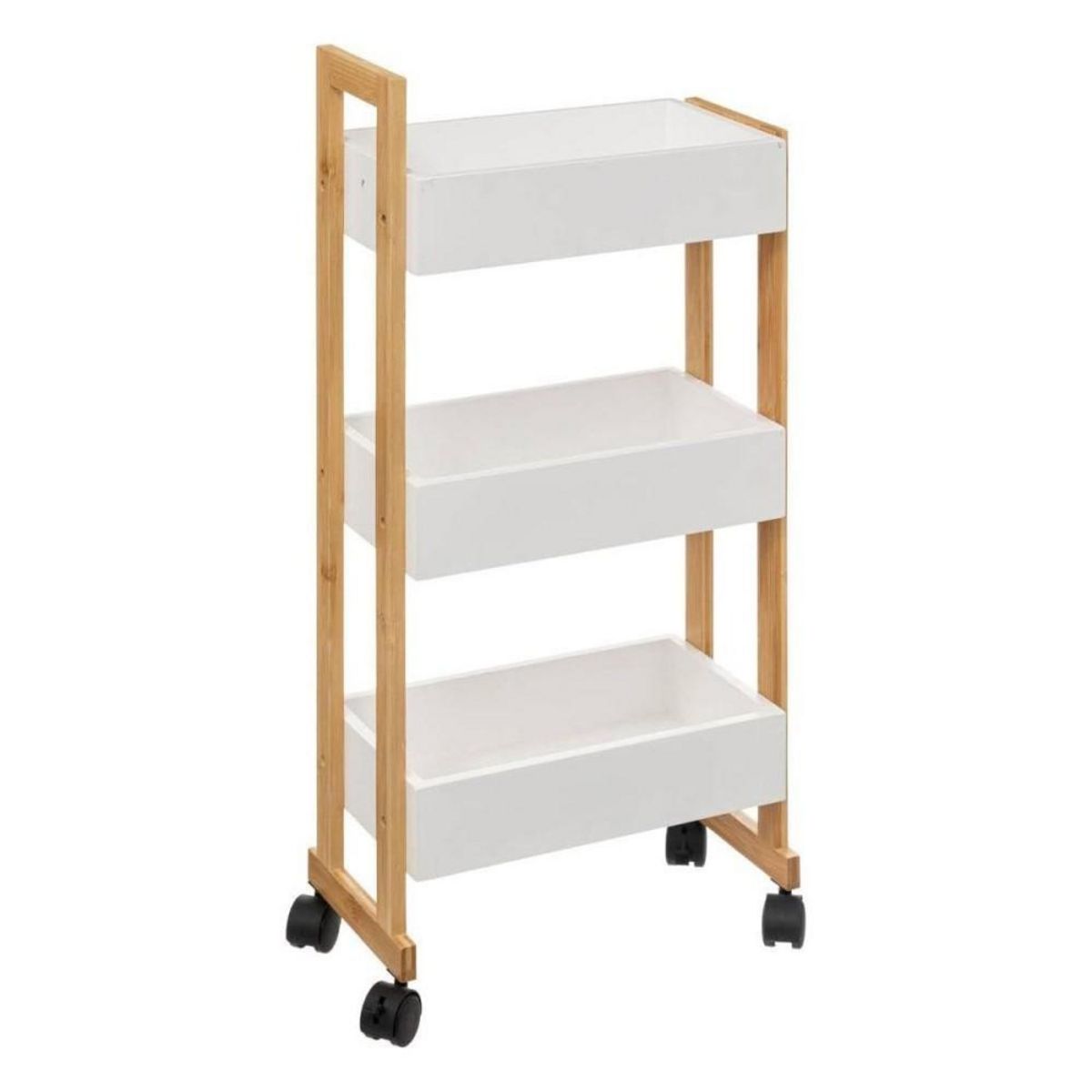 ATMOSPHERA Desserte roulettes 3 niveaux blanc Natureo