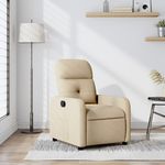 VIDAXL Fauteuil inclinable Creme Tissu