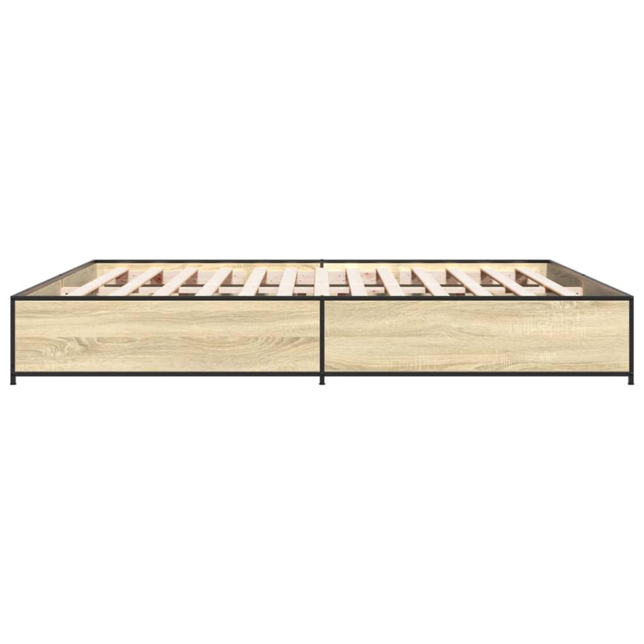 Voir la diapositive 5 : VIDAXL Cadre de lit sans matelas chene sonoma 200x200 cm