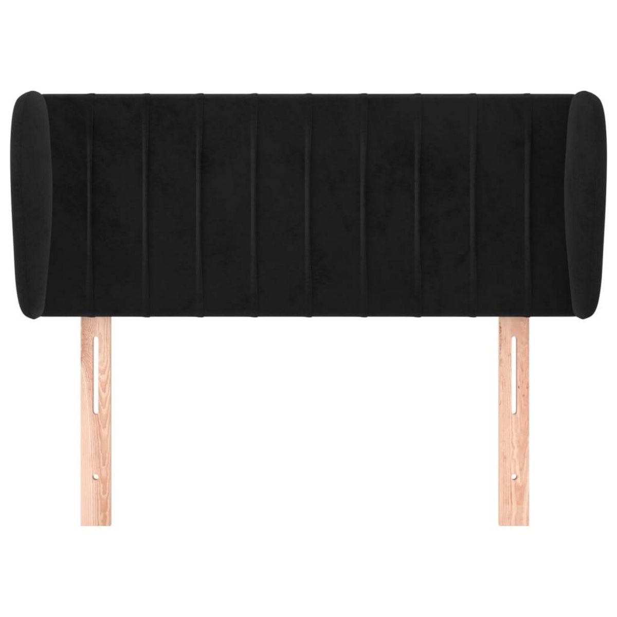 VIDAXL Tete de lit avec oreilles Noir 83x23x78/88 cm Velours
