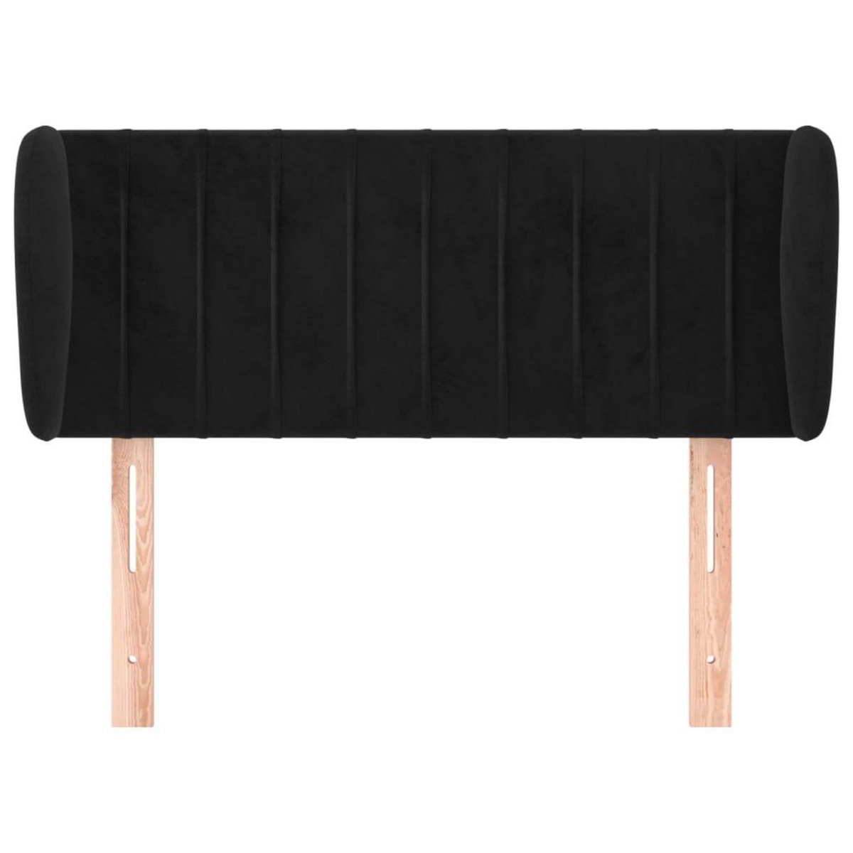 VIDAXL Tete de lit avec oreilles Noir 83x23x78/88 cm Velours