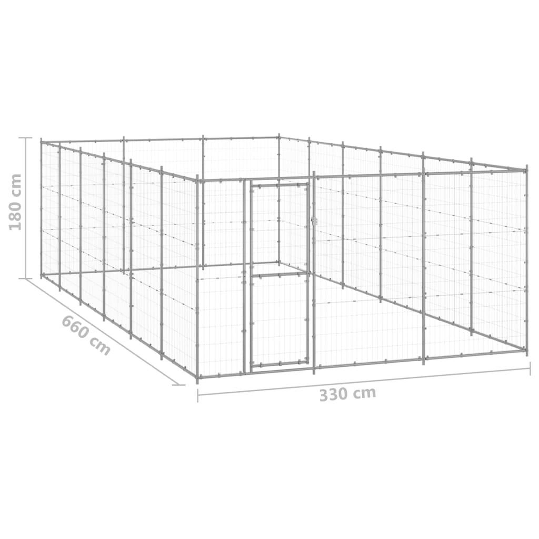Voir la diapositive 6 : VIDAXL Chenil exterieur Acier galvanise 21,78 m²