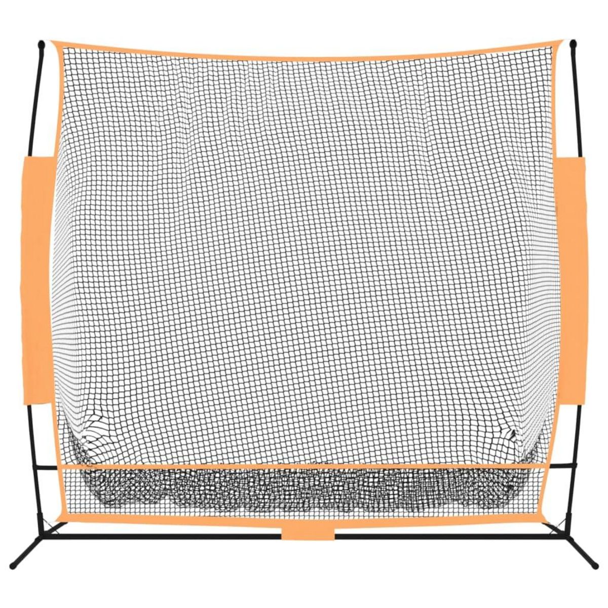 VIDAXL Filet d'entraînement de golf noir et orange 215x107x216 cm