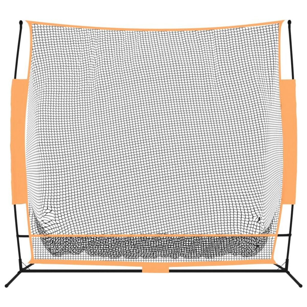 VIDAXL Filet d'entraînement de golf noir et orange 215x107x216 cm